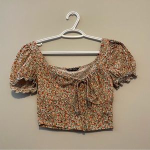Floral Shein crop top